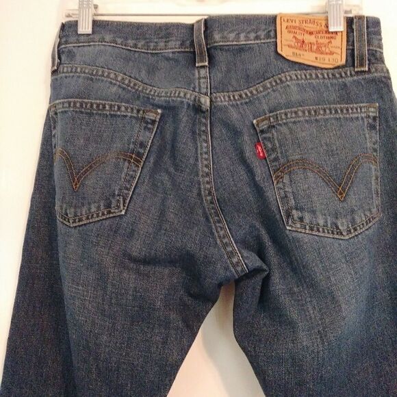 Levi's Men's 514 Slim Straight Blue Jeans 29:30 - Picture 3 of 7